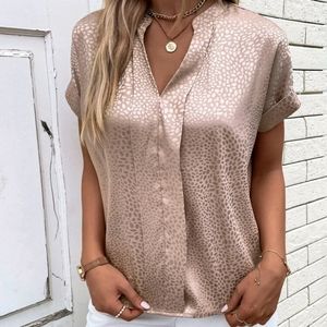 Leopard Jacquard Batwing Sleeve Blouse